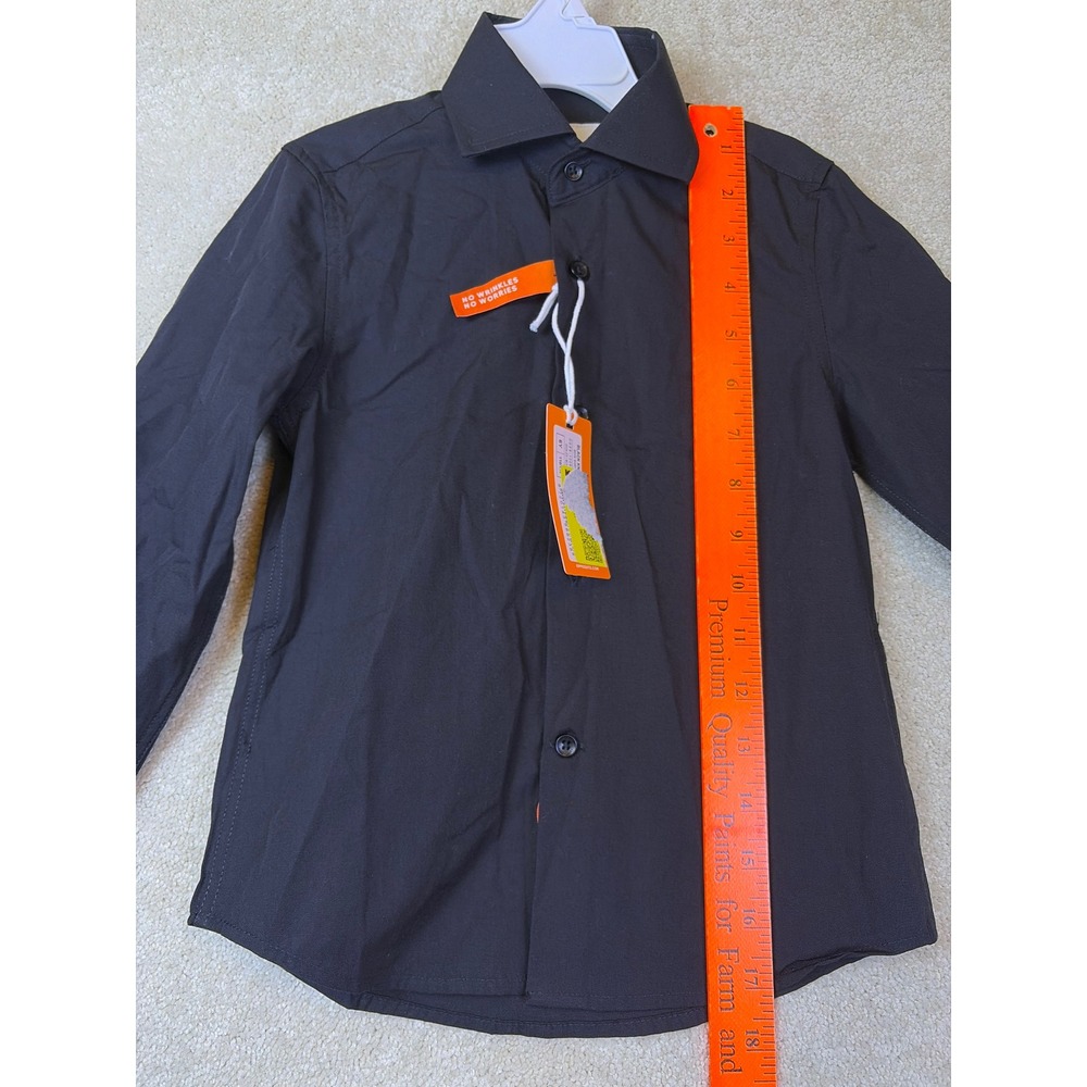 OppoSuits Dress Shirt Boys 6Y Black Tailored Fit No Wrinkles OSSB-1008-6Y - Picture 7 of 8